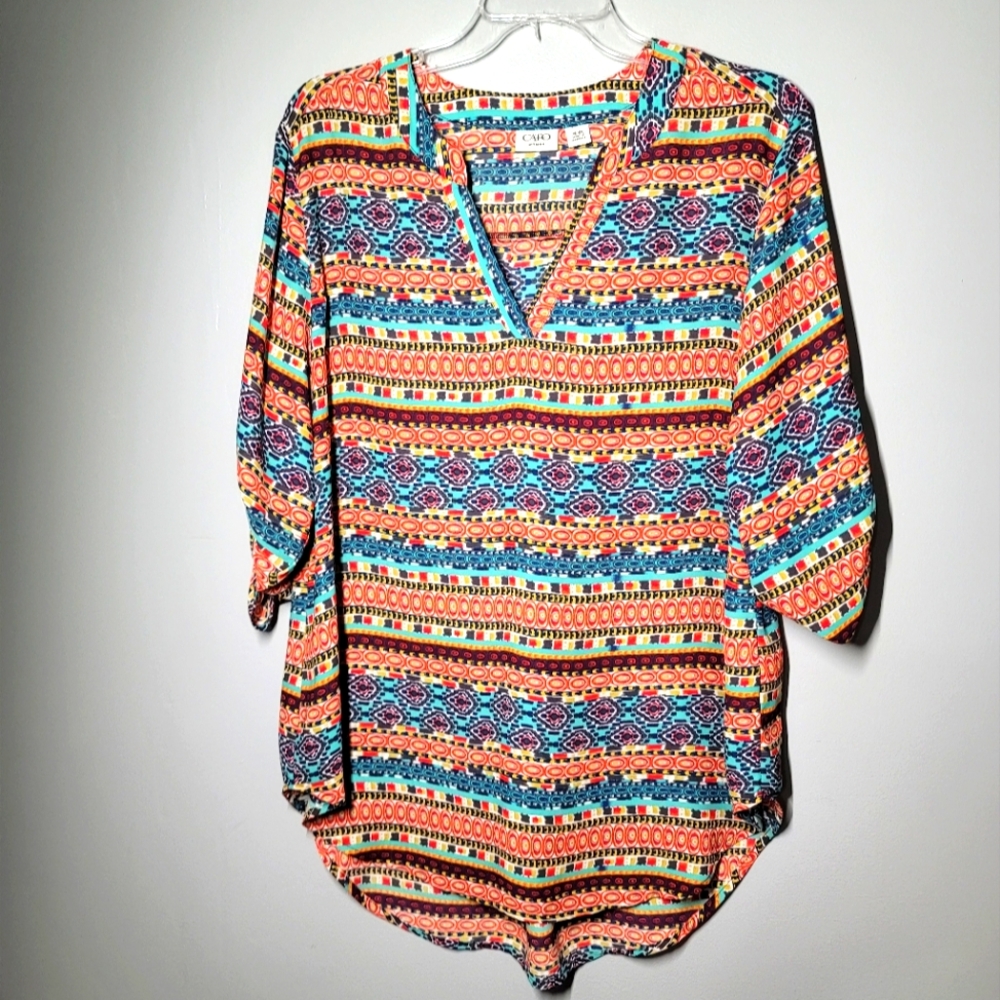 Cato Woman Colorful Patterned Women's Top Size 14/16w
